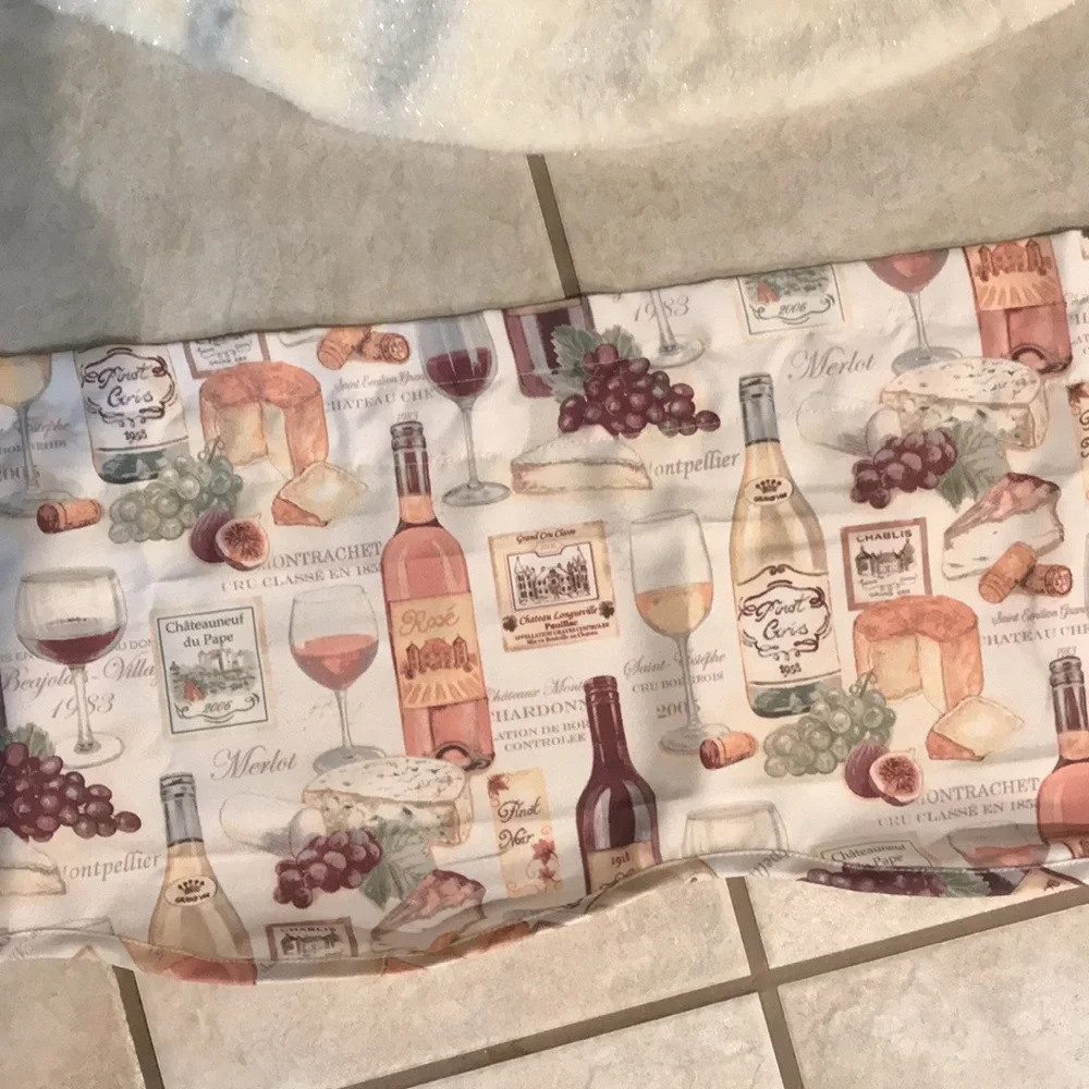 Curtains Wine Themed 3 Piece Curtains Set